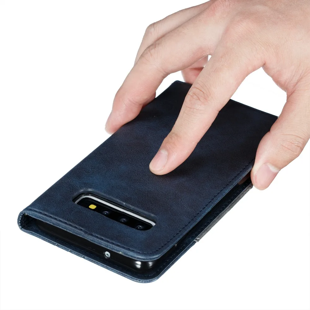 S8 S9 S10E плюс S7 Edge кожаный бумажник Чехлы для samsung Galaxy Note 8, 9, 10, чехол для телефона с магнитом держатель для карт флип стенд сумки