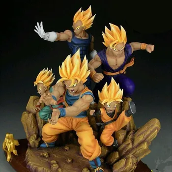 

1/6 Anime Dragon Ball Son Goku Vegeta Group Five Super Saiyan GK Statue PVC Figure Collect Model Toy M2104