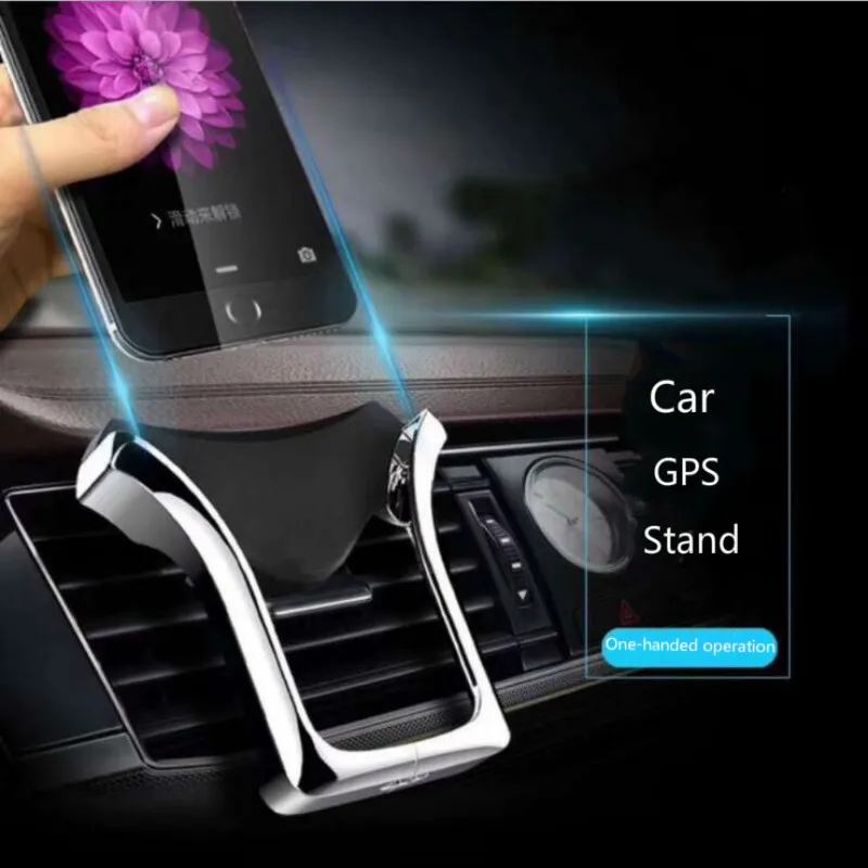 

U-type Gravity Car GPS Holder Phone Stand Automatic Load-bearing Induction Navigation Bracket Air Vent Mount Car Holder