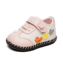 Bebê primeiro walker sapatos 2021 outono antiderrapante 0 3y crianças moda meninas tênis bonito macio plana da criança meninos patos de couro tênis