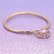 New 925 Sterling Silver Rose Moments Heraldic Radiance Bracelet Padlock Clasp Bracelet Bangle Fit Bead Charm Diy Fine Jewelry