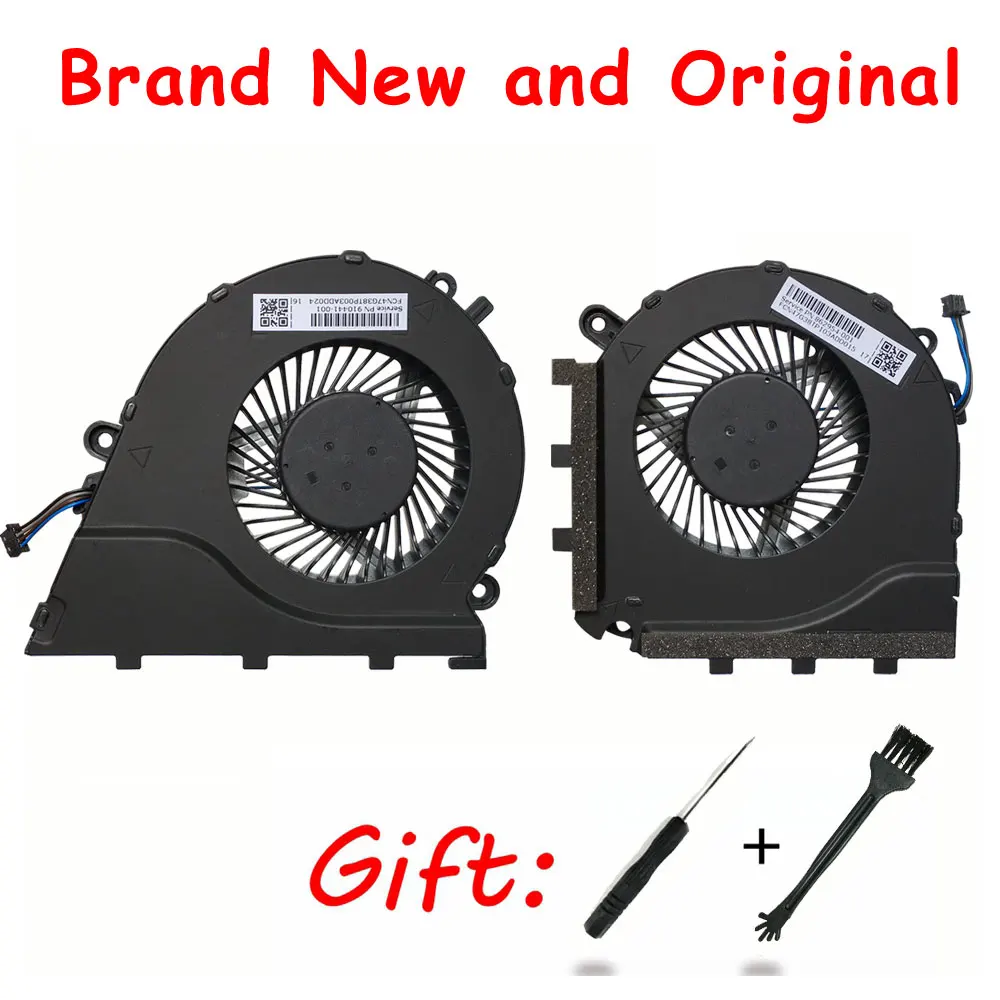 

New Original for HP OMEN PLUS 17-W119TX TPN-Q174 17-w103no 17-w104ng 17-W104ND CPU GPU Laptop Cooling fan 910441-001 862954-001