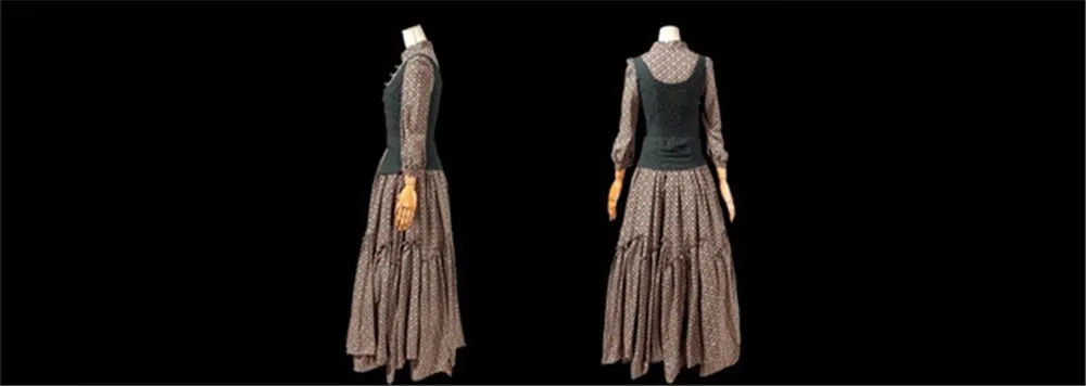 Осенняя Туника Vestidos, винтажное хлопковое платье с воротником-стойкой, с рукавом до локтя, а-силуэт, рукав три четверти, макси, женские платья с вышивкой