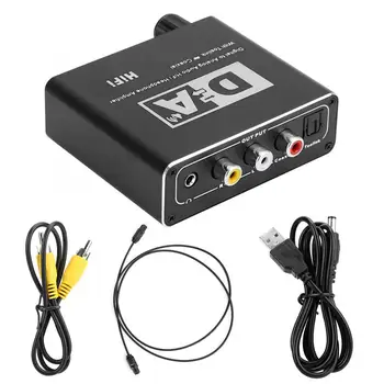 

Digital to Analog Fiber Converter 5.1 Audio Decoder Sound Audios Adapter Adjustable Volume new