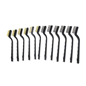 

12pcs/Set Metal Wire Brush Mini Micro Steel Brass DIY Paint Rust Remover Removal
