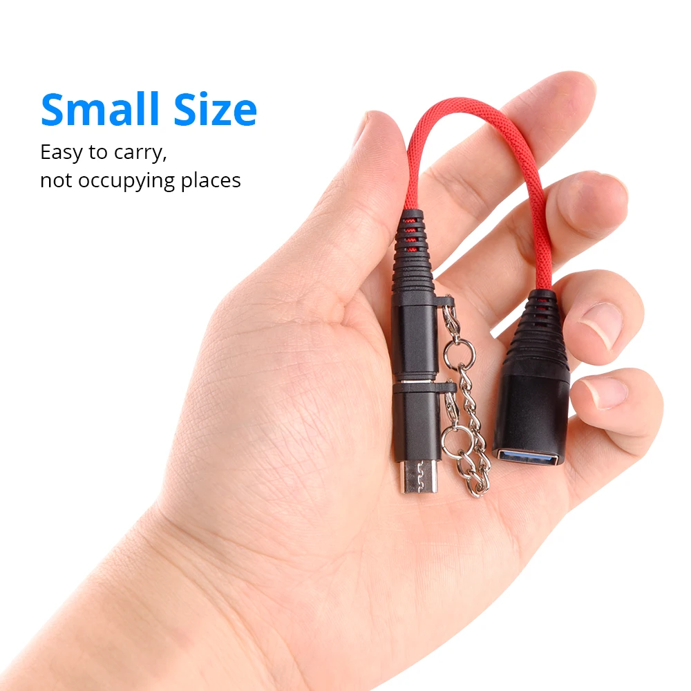 ANKNDO 2 в 1 USB-Type C Micro USB кабель адаптер мини зарядный кабель Разъем USB кабель Разъем для samsung Xiaomi MacBook