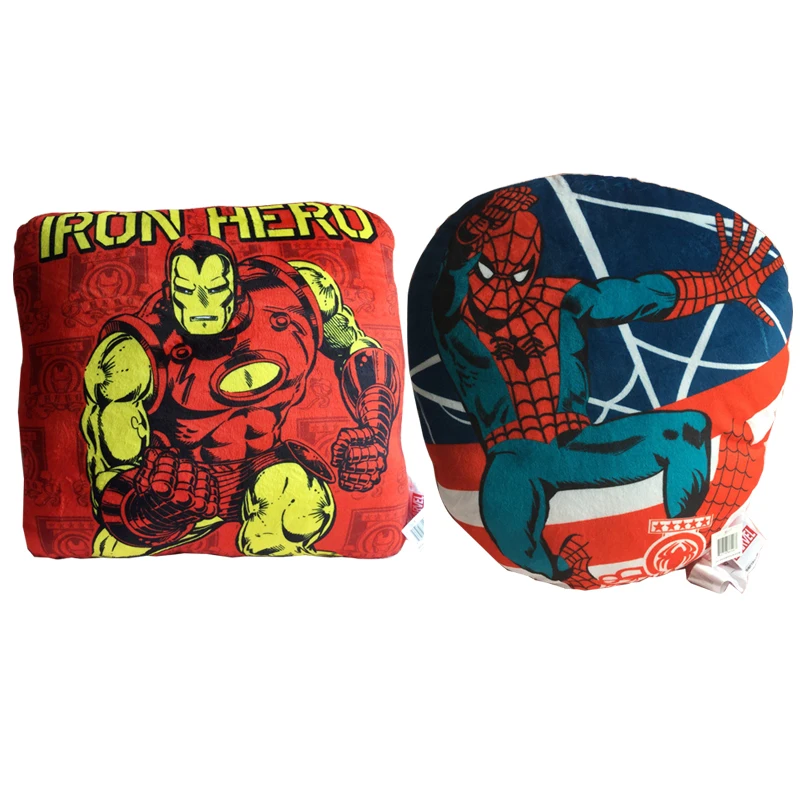 

Cartoon Marvel Super Hero Soft Short Plush Cushion Cover Spiderman Iron Man Pillowcase