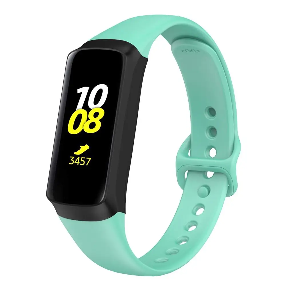 Teal Blue Высококачественный Slicone Браслет Петля для samsung Galaxy Fit SM-R370 Многоцветный силикон для ремешка часов - Цвет: Teal Blue
