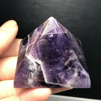

45-49mm Natural fantasy amethyst pyramid, meditation reiki healing, household decoration