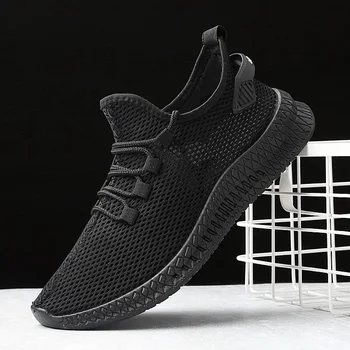 

High Quality Men Mesh Shoes Breathable Lightweight Male Sneakers Casual Lace-up Comfortable Walking Man Shoes Trainer Sport