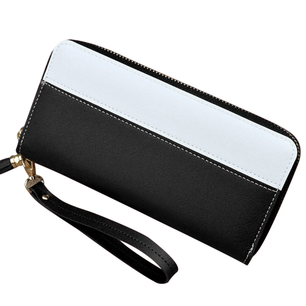 Droppshiping 1 Pcs Women Lady Wallet Purse Long Design Zipper for Coin Money Cards Mobile Phone d88 - Цвет: Черный