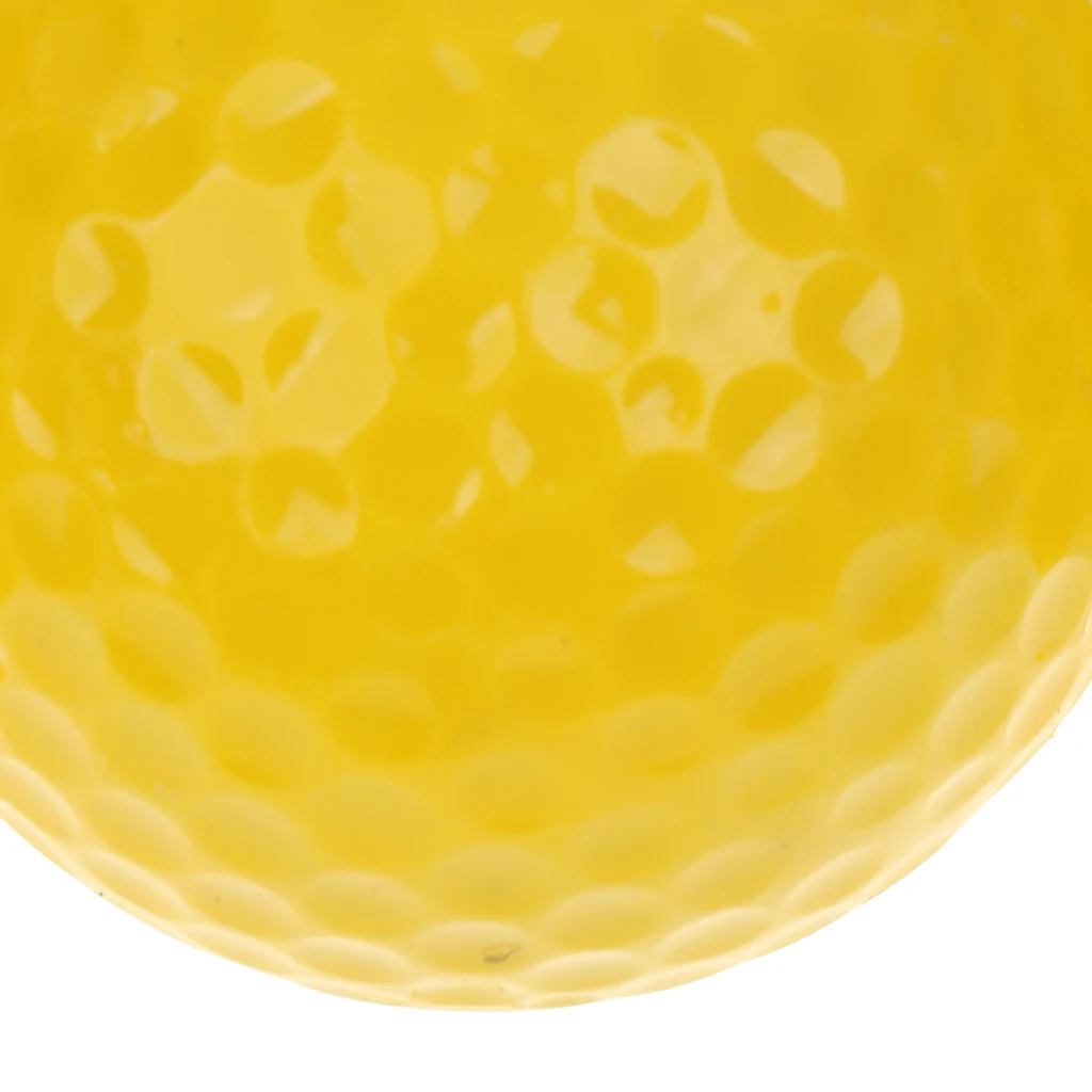 1 Piece Lightweight Flexible Compression Hardness 90 Golf Practice Ball 392 Bee Hole Golf Ball Yellow 42.6mm