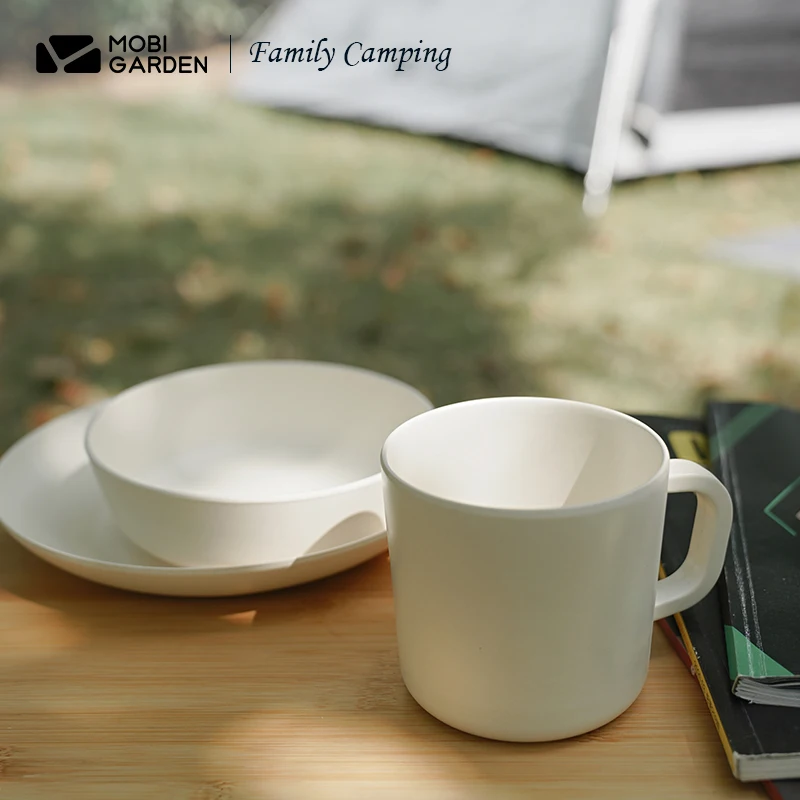 Mobi Garten Camping Bambus Geschirr 125g 160g Ultraleicht  Schüssel/Tasse/Platte Einfarbig Geschirr Reise picknick Zubehör|Outdoor- Geschirr| - AliExpress