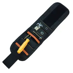 GTBL Регулируемый магнитный браслет с 10 мощными магнитами и 2 маленькими карманами для держания винтов, гвоздей, сверл и Plas
