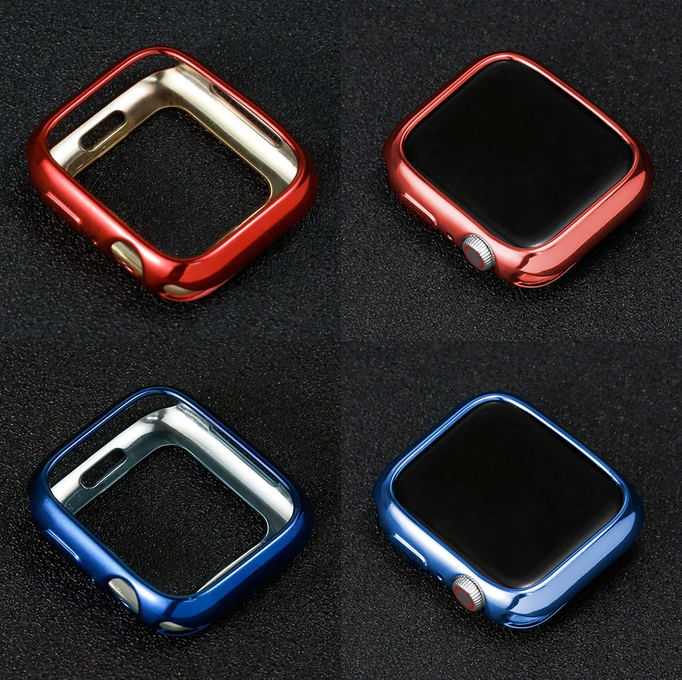 DIMU мягкий прозрачный протектор для часов чехол для Apple Watch Series 4 5 40 мм 44 мм цветной тонкий ТПУ чехол для iWatch 4 5