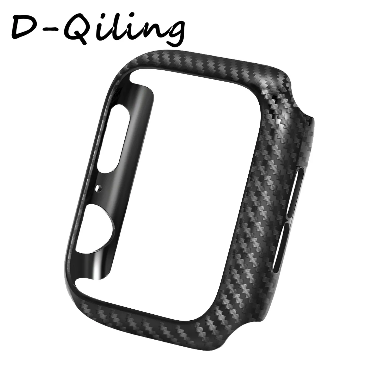 D-Qiling Ультратонкий чехол из углеродного волокна для Apple Watch Series5 4 3 2 1 iWatch 38 42 мм 40 44 мм чехол для ремешка