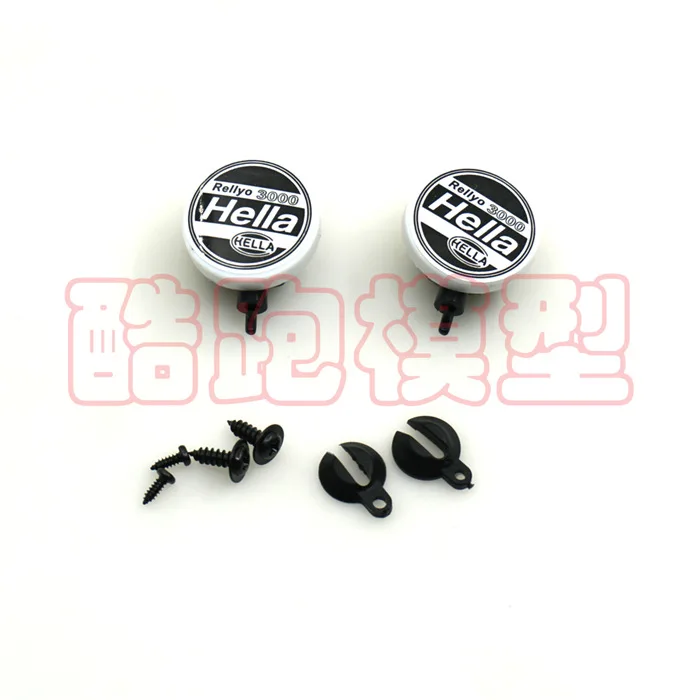 

2pc 1/10 climbing headlights Spotlight model headlights Hella simulation round shade SCX10 D90 TRX4