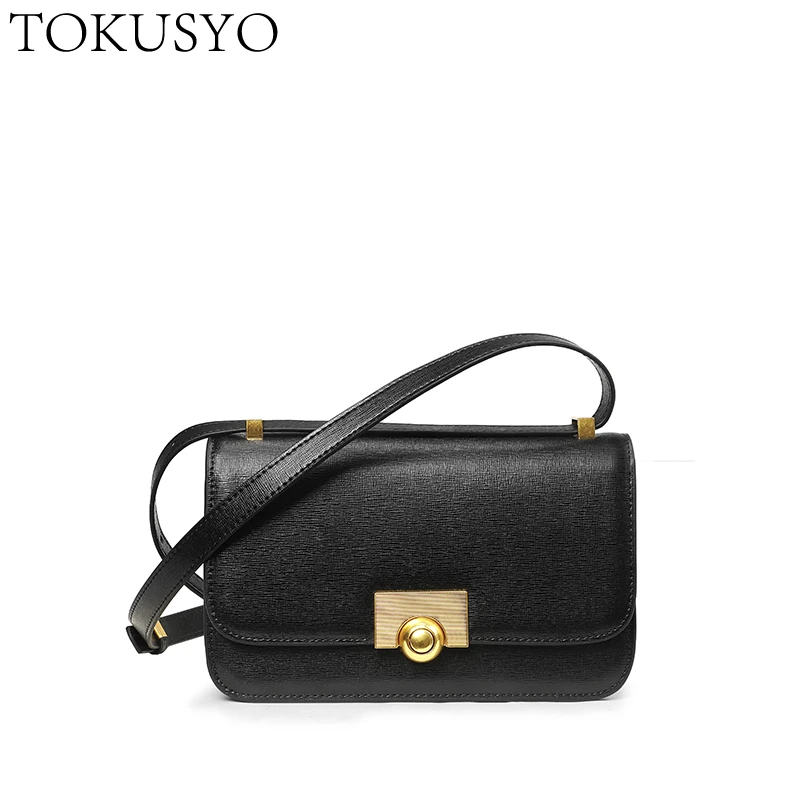 

Luxury Genuine Leather Bag 2020 Stylish Women's Messenger Simple Shoulder Purse High Quality Bolsa Mujer Solid Color Flap Boxbag