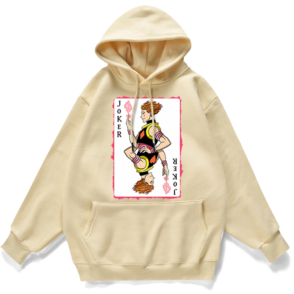 

Pullover Mens Jojo'S Bizarre Adventure Playing Card Pattern Clothes Sportswear Male Vintage Funny Hoodies Autumn Hoodies Male