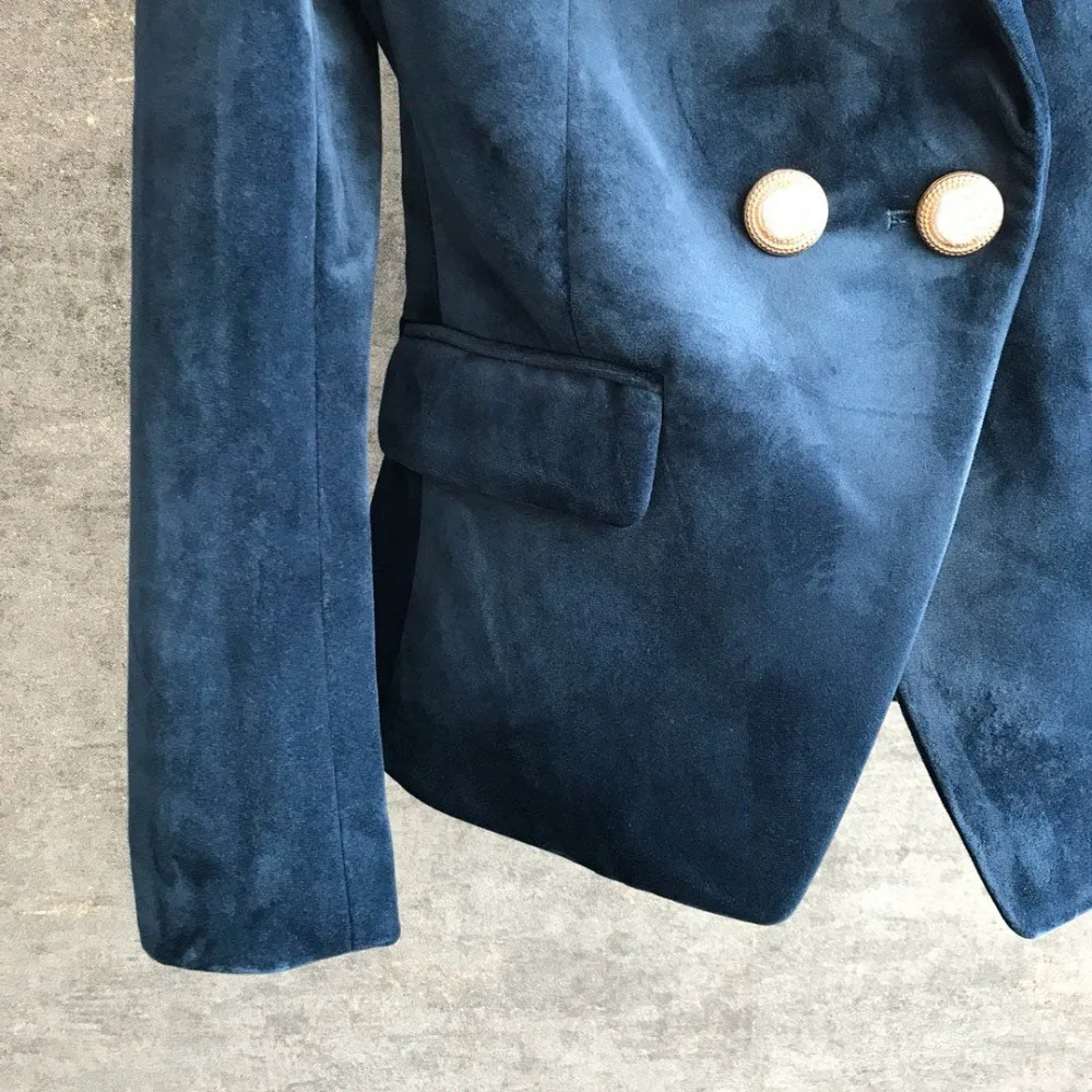 ПОБЕДИТЕЛЬ женский двойной breated Блейзер Пальто Женский Повседневный бархатный пиджак пальто gndz 11,17