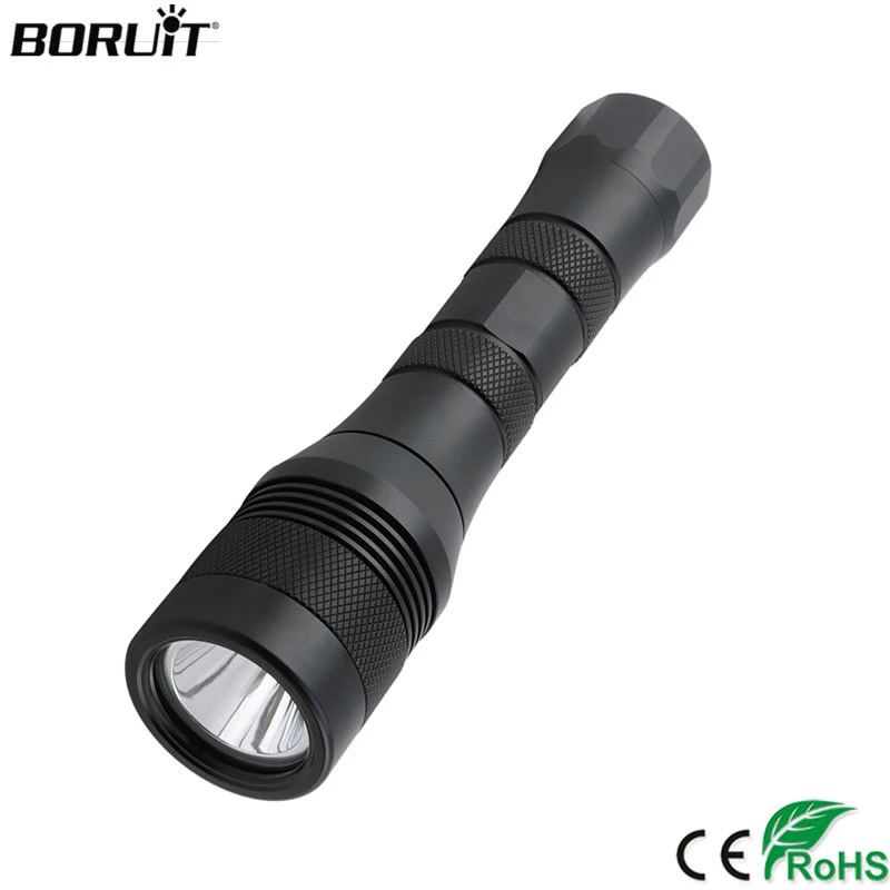 BORUiT linterna LED de para buceo, linterna de 1050LM, con un solo archivo, IP68, 150M, 18650 M,|Linternas y antorchas| - AliExpress