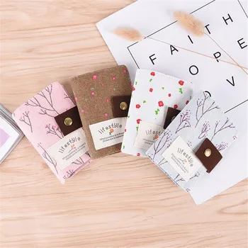 

2020 Creative Women Canvas ID Credit Card Holder Bag Women Travel ID Bank Credit Card Holder Hasp Business Card wallet
