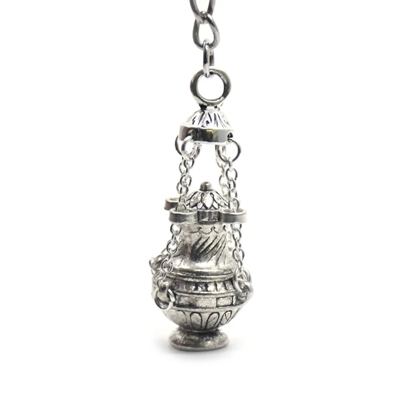 Christian Incense Burner Keychain Religious Key Ring Jewelry Bag Car Pendant Keyfob Souvenirs Gift | Дом и сад