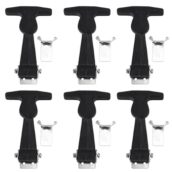 

6 Pcs Rubber Flexible Hasp T-Handle Draw Latches with Hardware for Golf Cart and Tool Box