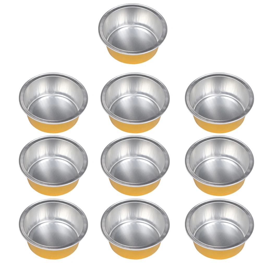 Aluminum Foil Melting Wax Bowl(10 Pieces) Waxing Body Hair Removal Bean Small Bowl - Round Shape