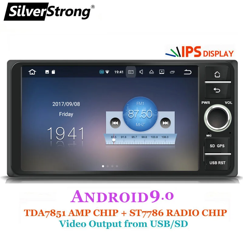 Top SilverStrong Universal 7inch Android9.0 Radio Car 2din DVD for Corolla e120 For Toyota RAV4 Hilux Fortuner Innova Prado 3