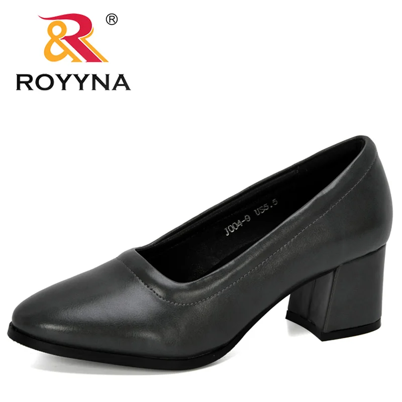 

ROYYNA 2019 New Designers High Heels Women Shoes Leather Working Shoes Woman Sexy Wedding Shoes Ladies Fashion Pumps Feminimo