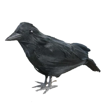 

Halloween Party Decoration Artificial Crow Raven Bird Easter Yard Party Decor Fake Flying Birds Wings Treat Trick Toy Waterproof