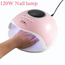120 Вт Светодиодный УФ-лампа для маникюра для сушки ногтей SUN Z18Plus для педикюра для всех гель-лаков ЖК умный автоматический датчик времени