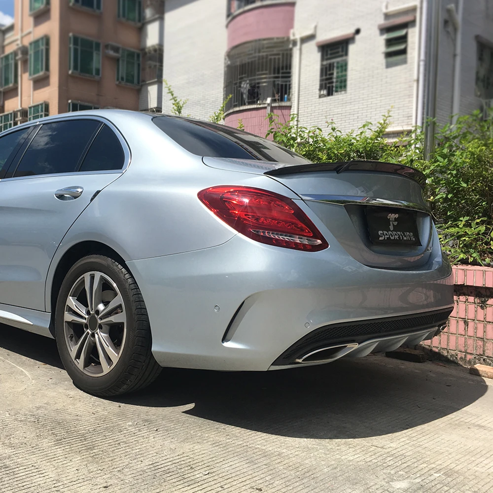 Для Mercedes Benz W205 C200 C250 C300 C63 AMG Sedan 4 Door 2014 2019|Спойлеры и крылья| |