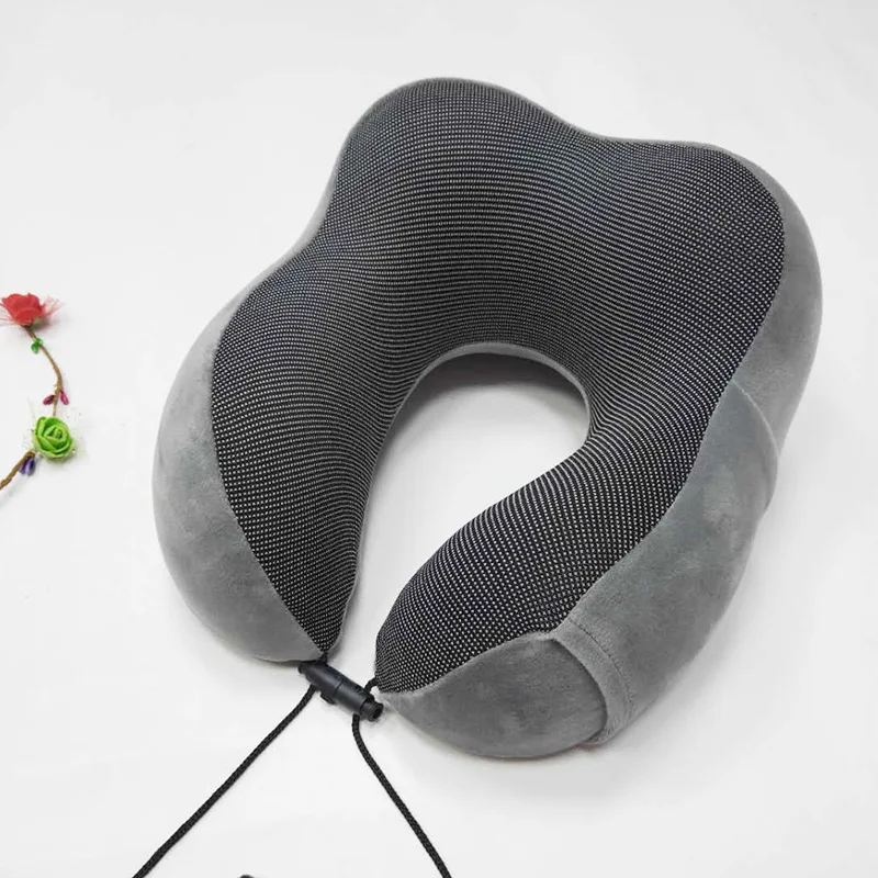 1 шт. u-образная подушка для путешествий пенный наполнитель Memory Foam массажный подушка для шеи самолет дорожные автомобильные принадлежности Шейная Подушка для путешествий