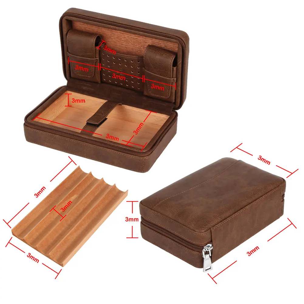 GALINER сигары Humidor чехол кожаная коробка для сигар портативные сигары аксессуары из кедрового дерева с внутренним карманом Подарочная коробка подходит для сигары Cohiba