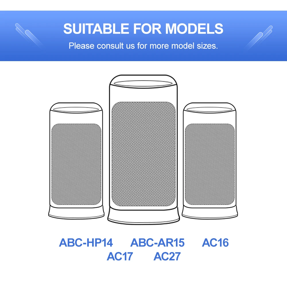 H13 Hepa фильтр и фильтр хлопок ABC-FKH15B для Sanyo ABC-HP14/AR15 AC16 17 27 очиститель воздуха