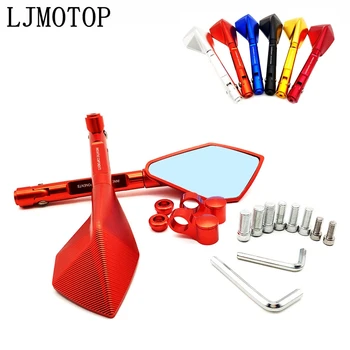 

Motorcycle Mirror CNC Aluminum Motorbike Handlebar Rearview Mirrors Blue For KTM 990 SMR SMT SuperDuke 144SX 150SX 250SX 450SX