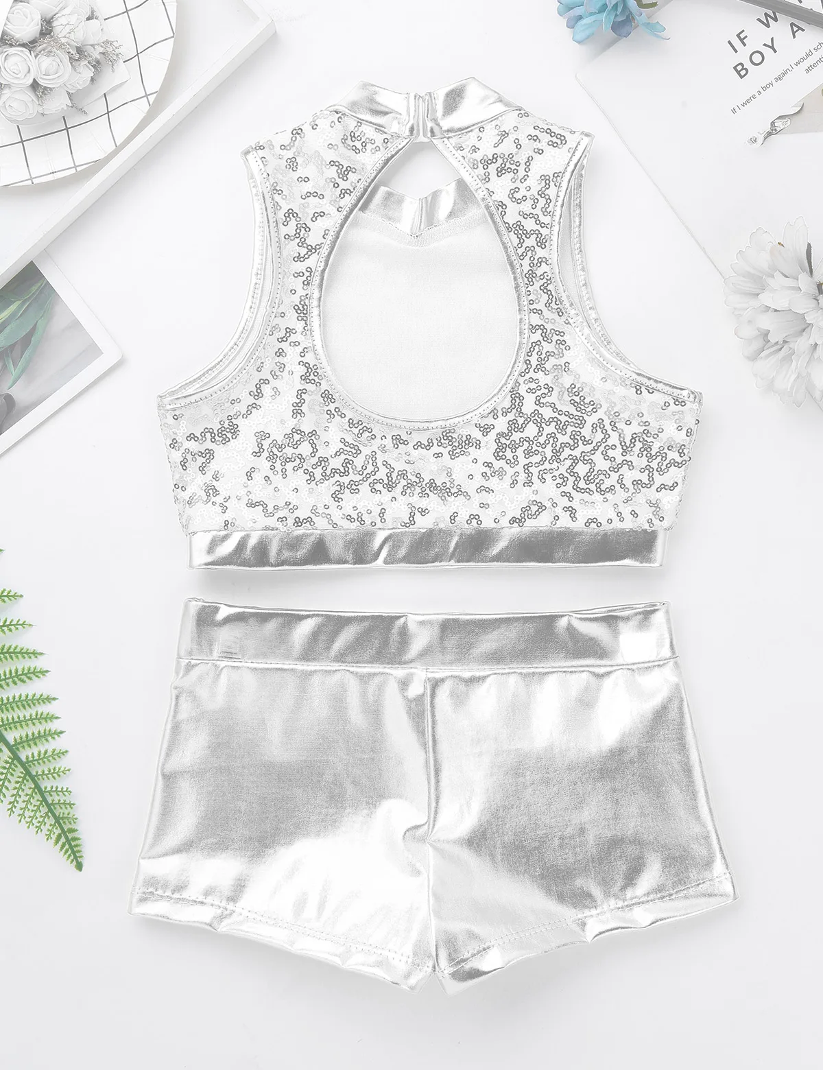 Sequins Kids Girls Jazz Dance Costumes Ballet Gymnastics Leotard Shorts Set for Birthday Gift Ballet Class Performance Clothes Sequins Kids Girls Jazz Dance Costumes Ballet Gymnastics Leotard Shorts Set for Birthday Gift Ballet Class Performance Clothes