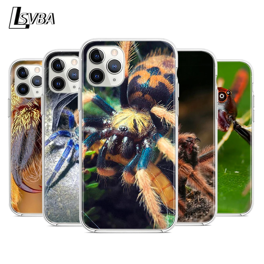 Силиконовый чехол с различными пауками для Apple iPhone 12 Mini 11 Pro XS Max XR X 8 7 6S 6 Plus 5S SE 2020