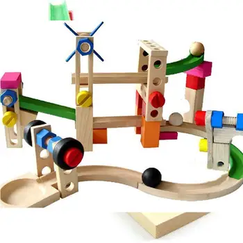 

Wooden Toy Roller coaster Effective Educational Toy Coaster Toy RC Trains for Kids Toddlers Student