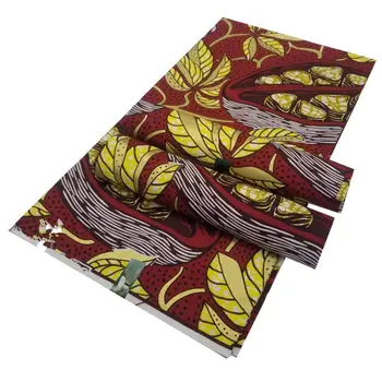 

New Arrival Guaranteed Veritable Wax African Ankara Real Wax Ghana Wax 6 Yards golden wax African Printed Fabric cotton