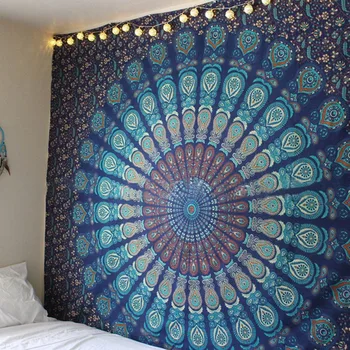 

Colorful Square Tapestry Wall Hanging Bohemian Carpet Bedspreads for Kid Adult Table Cloth Home Decor