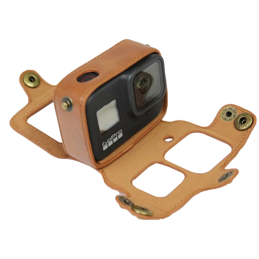 Экшн-камера для GoPro 8 черные жесткие Сумки из искусственной кожи чехол Go Pro Hero8 черный+ длинный ремешок защитный ящик для хранения крышка аксессуары