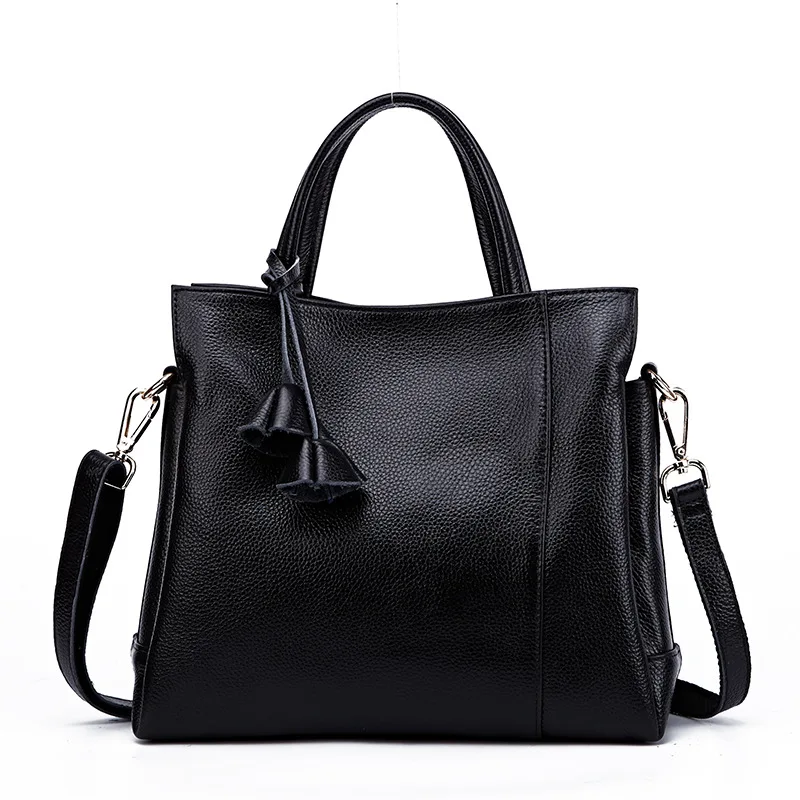 New Fashion Solid Color Women Handbags Cow Genuine Real Leather Ladies Shoulder Bags Female Girl Brand Luxury Crossbody Bag