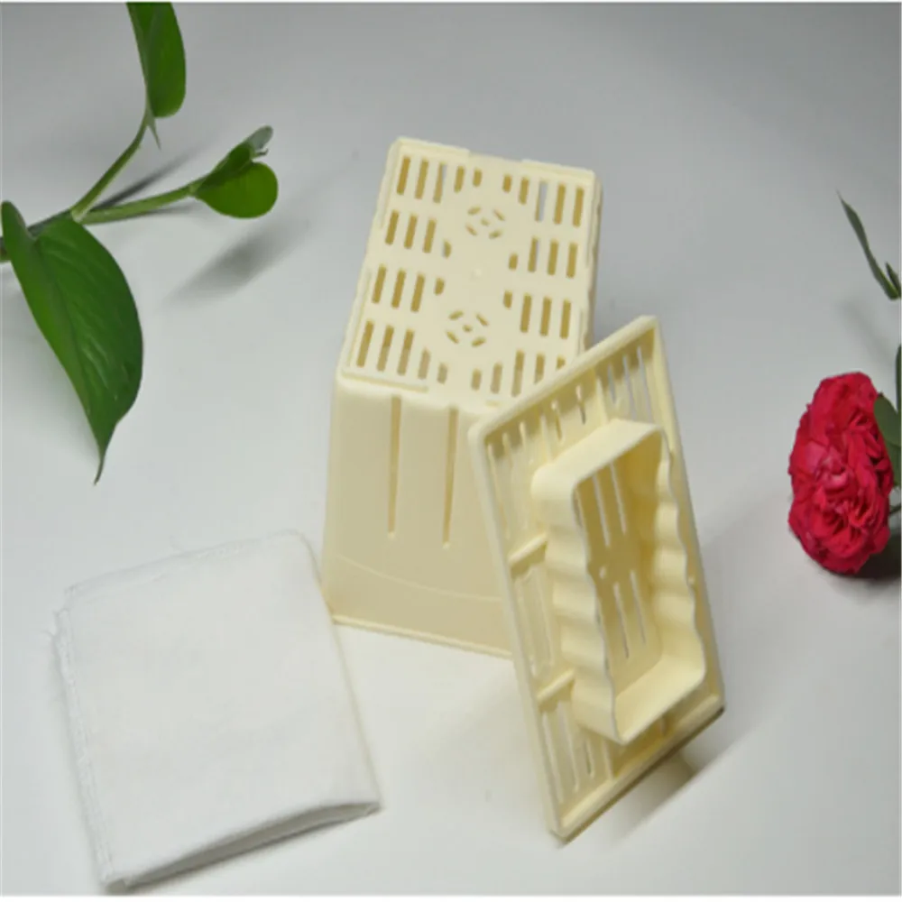 1pc Diy Plastic Homemade Tofu Maker Press Mold Kit Making Machine Set Soy Pressing Mould Cheese Cloth Cuisine Chinese Food Tool