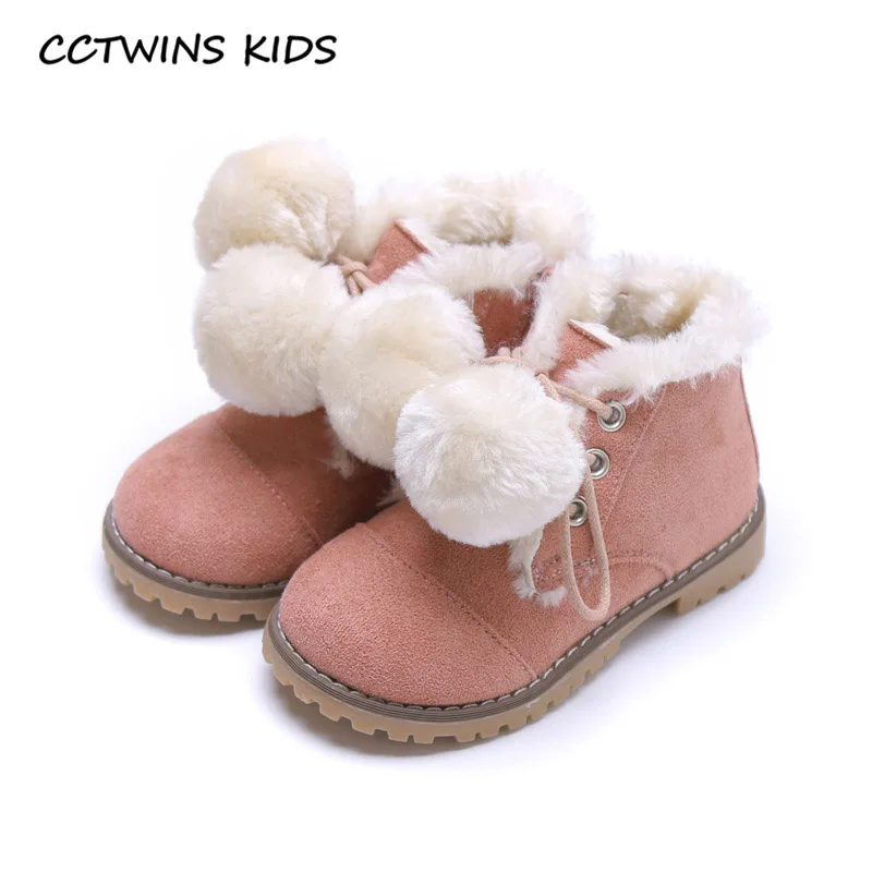 CCTWINS/детская обувь; коллекция года; Зимние Детские Модные Ботинки martin; Детские Брендовые ботильоны для девочек; замшевые ботинки для малышей; MB175 - Цвет: Thin Pink