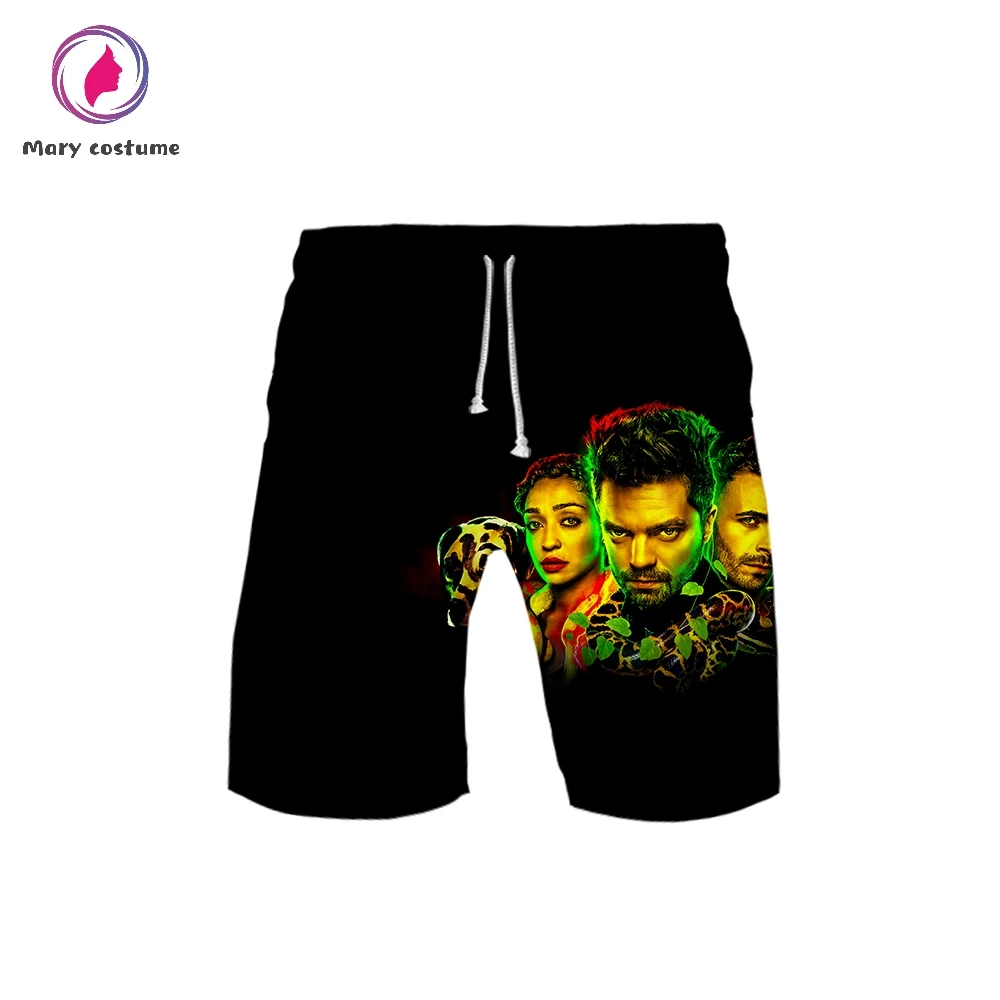 Шорты для ТВ-Preacher летние мужские модные шорты из полиэстера для Отдыха 3D Kpop Популярные пляжные шорты Харадзюку