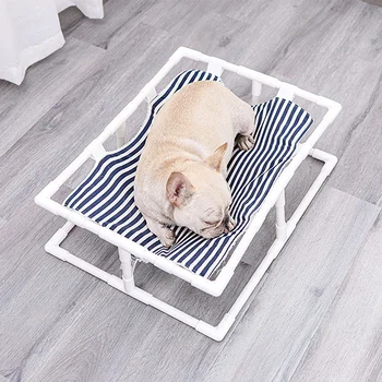 

Durable Elevated Cat Bed House Cat Hammocks Bed Wood Canvas Cat Lounge Bed for Small Dogs Rabbit Cats Canvas Pet Supplies u