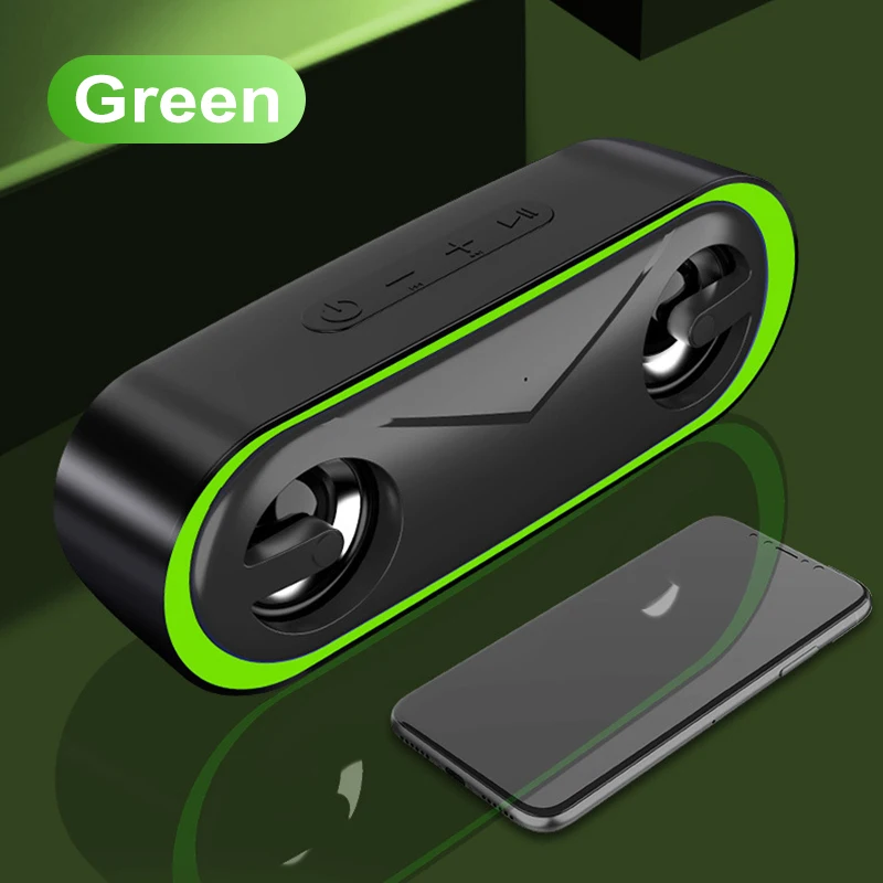 Открытый Портативный беспроводной bluetooth динамик цветной светильник MP3 4D HiFi Звук беспроводной сабвуфер динамик AUX-IN u-диск TF карта воспроизведения